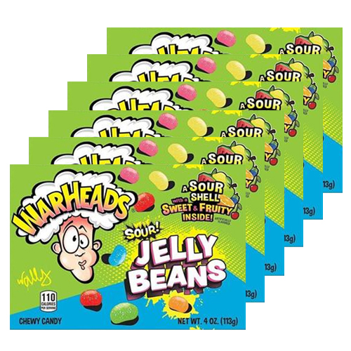 Warheads Sour Jelly Beans Theater Box 6 stuks