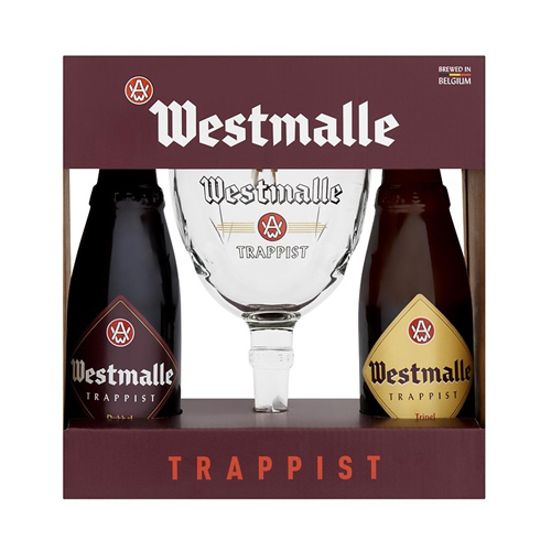 Westmalle - Dubbel Tripel Geschenkverpakking - 2 flesjes + glas
