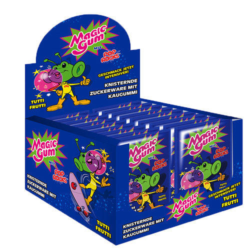 Zeta Magic Gum Pop Rocks Tutti Frutti 50 bags